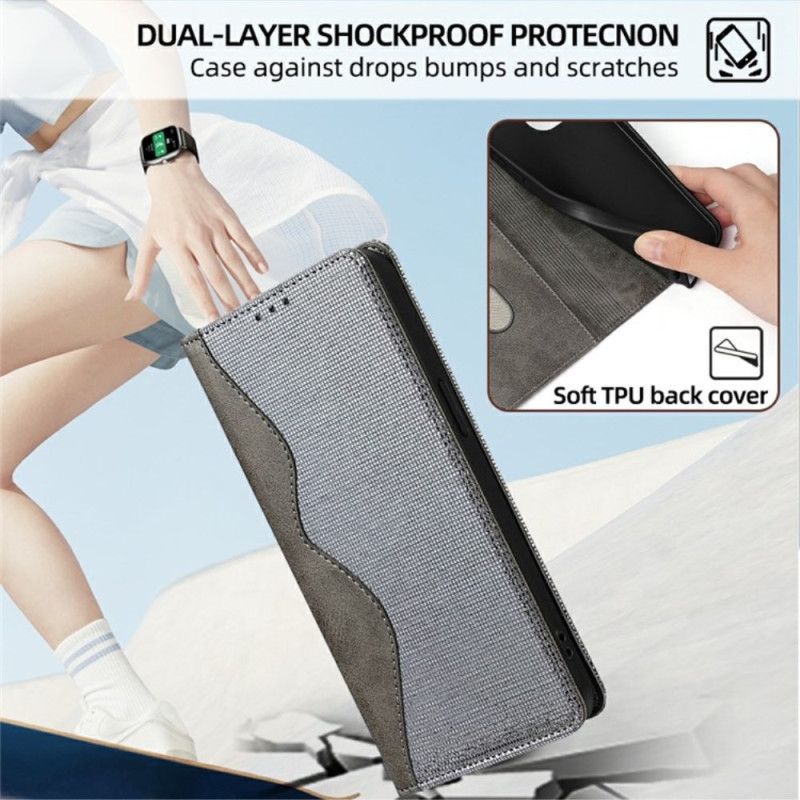 Flip Case Für Vivo V50 5g Zweifarbiger Rfid-chip