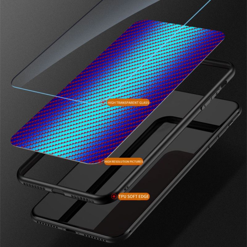 Hülle Vivo V50 5g Gehärtetes Glas In Carbonfaser-optik