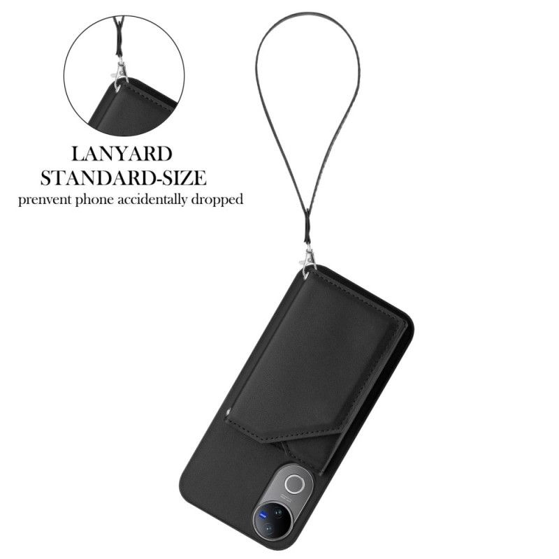 Hülle Vivo V50 5g Handyhülle Kartenhalter Und Lanyard