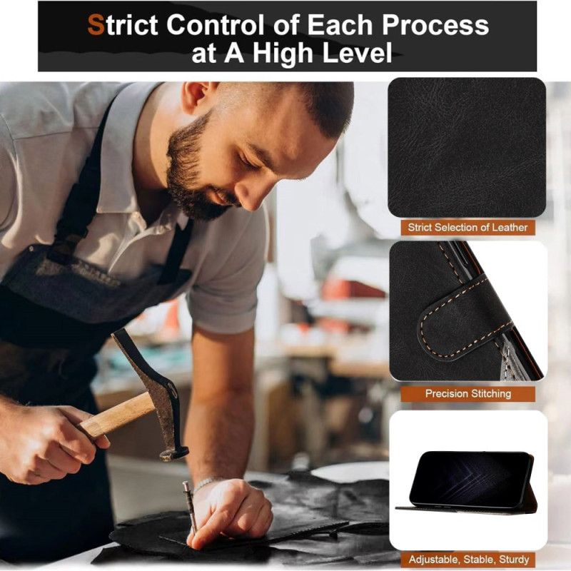 Lederhüllen Für Vivo V50 5g Zweifarbiges Muster