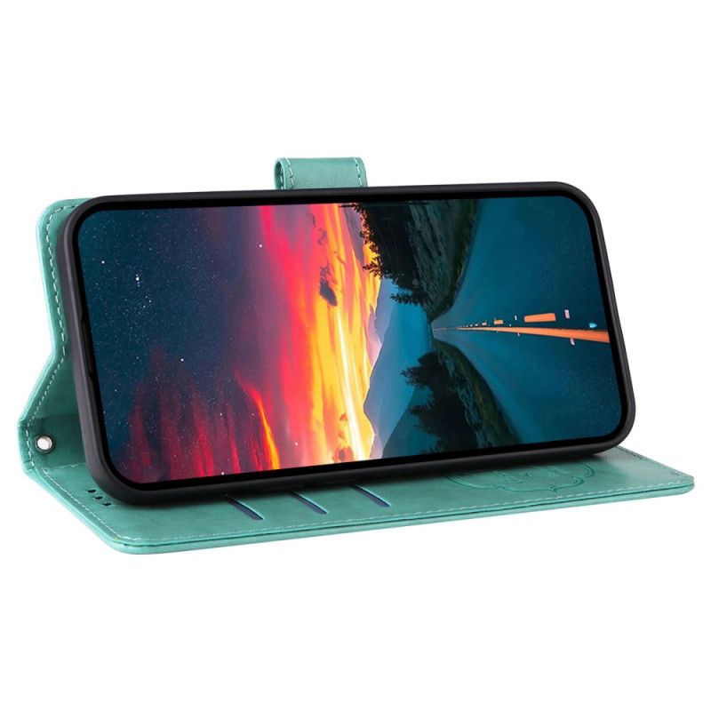 Lederhüllen Vivo V50 5g Blumenmuster Mit Schmetterlingen