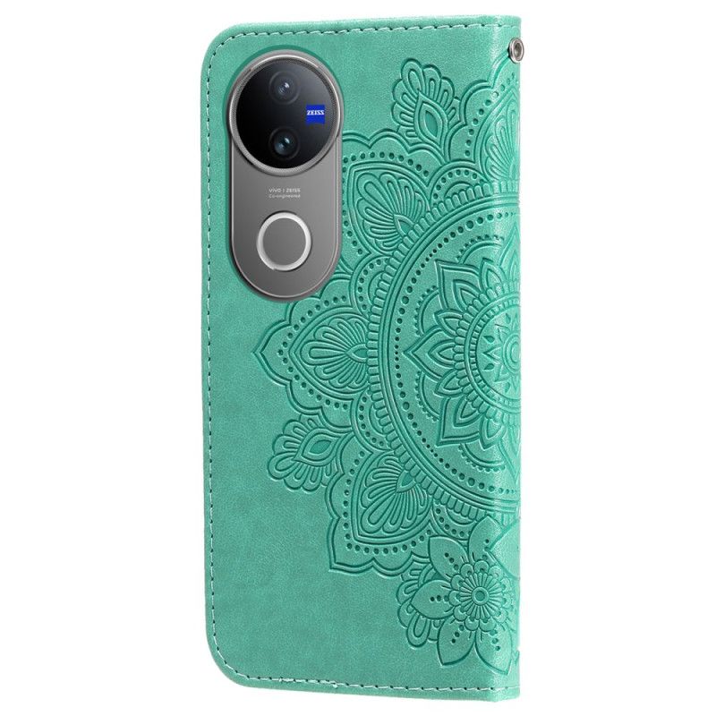Lederhüllen Vivo V50 5g Handyhülle Fingerabdruck Mandala