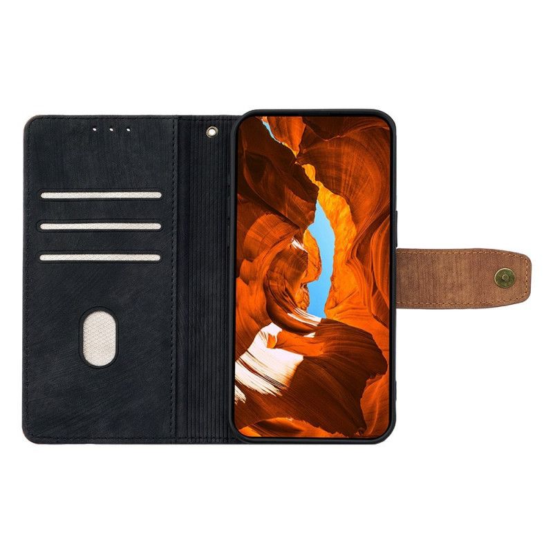 Lederhüllen Vivo V50 5g Handyhülle Zweifarbiger Vintage-look