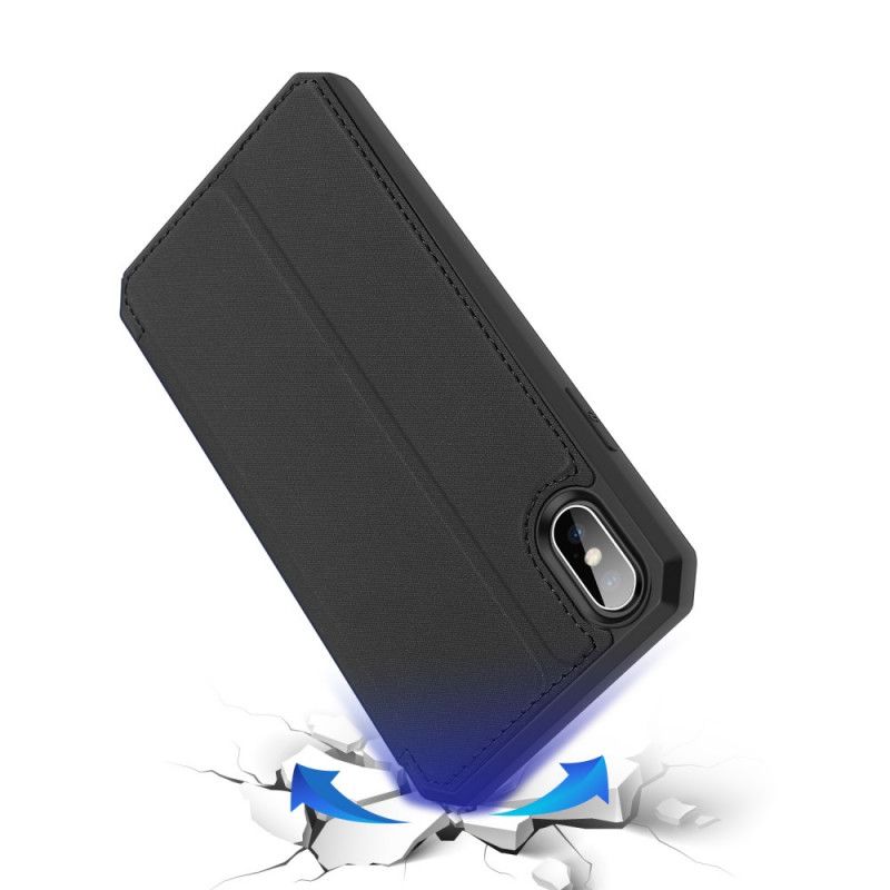 Flip Case iPhone XS Max Schwarz Handyhülle Haut X Serie Dux Ducis