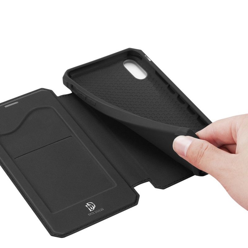 Flip Case iPhone XS Max Schwarz Handyhülle Haut X Serie Dux Ducis