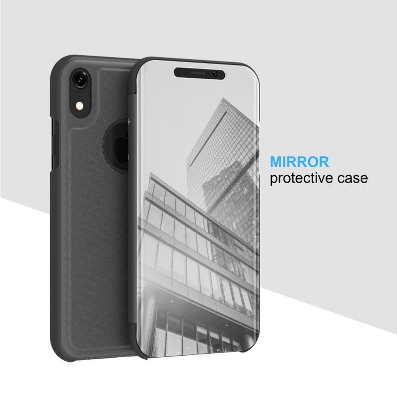 Flip Case iPhone XS Max Schwarz Spiegel