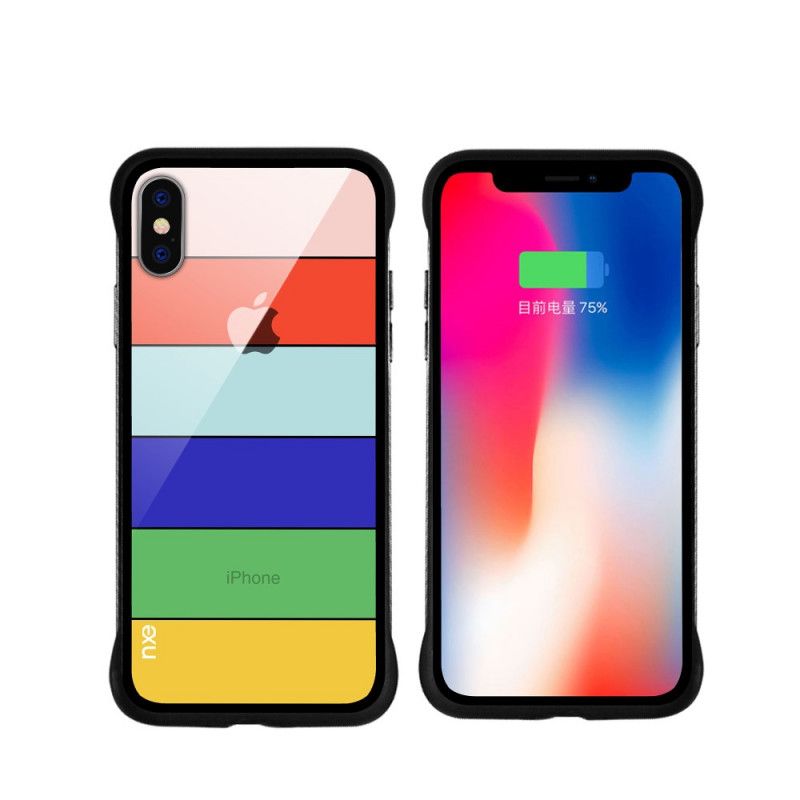 Hülle iPhone XS Max Gelb Nxe Regenbogenserie