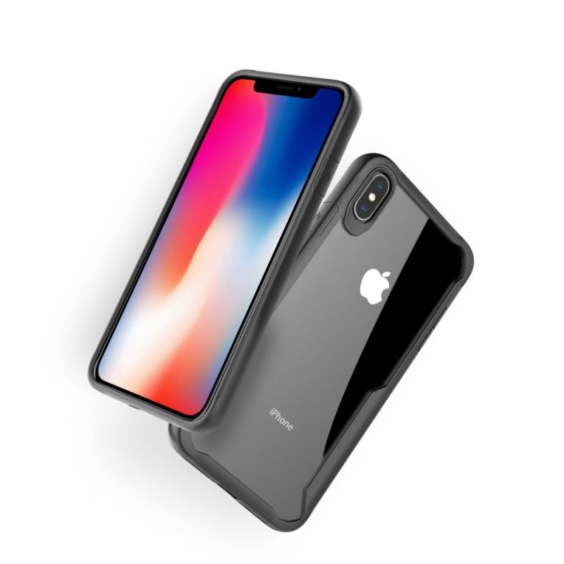 Hülle iPhone XS Max Schwarz Abgeschrägter Kantenhybrid