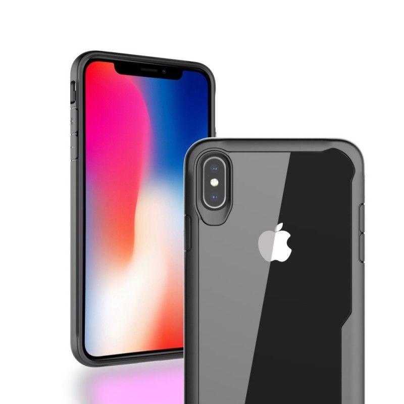 Hülle iPhone XS Max Schwarz Abgeschrägter Kantenhybrid