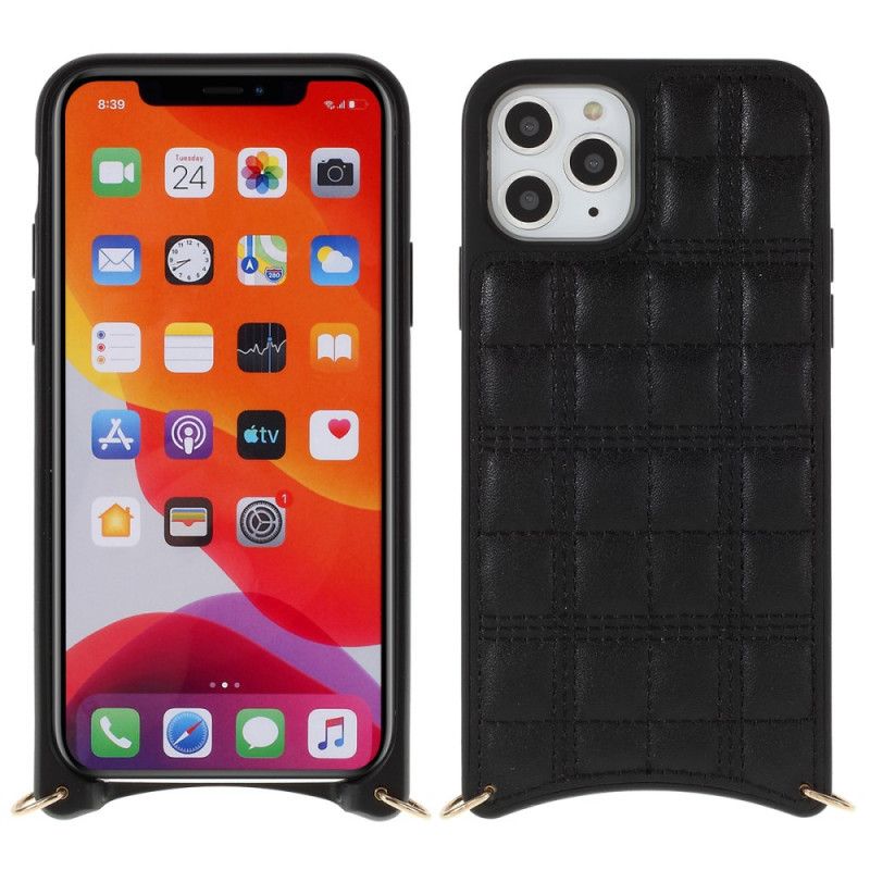 Hülle iPhone XS Max Schwarz Gesteppter Stil Der Mutantenkette