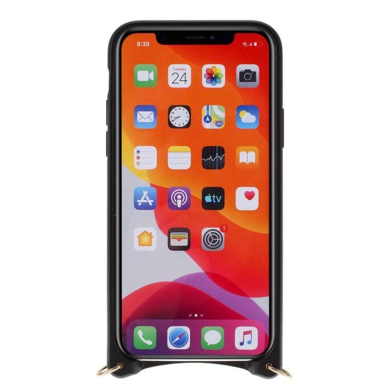 Hülle iPhone XS Max Schwarz Gesteppter Stil Der Mutantenkette