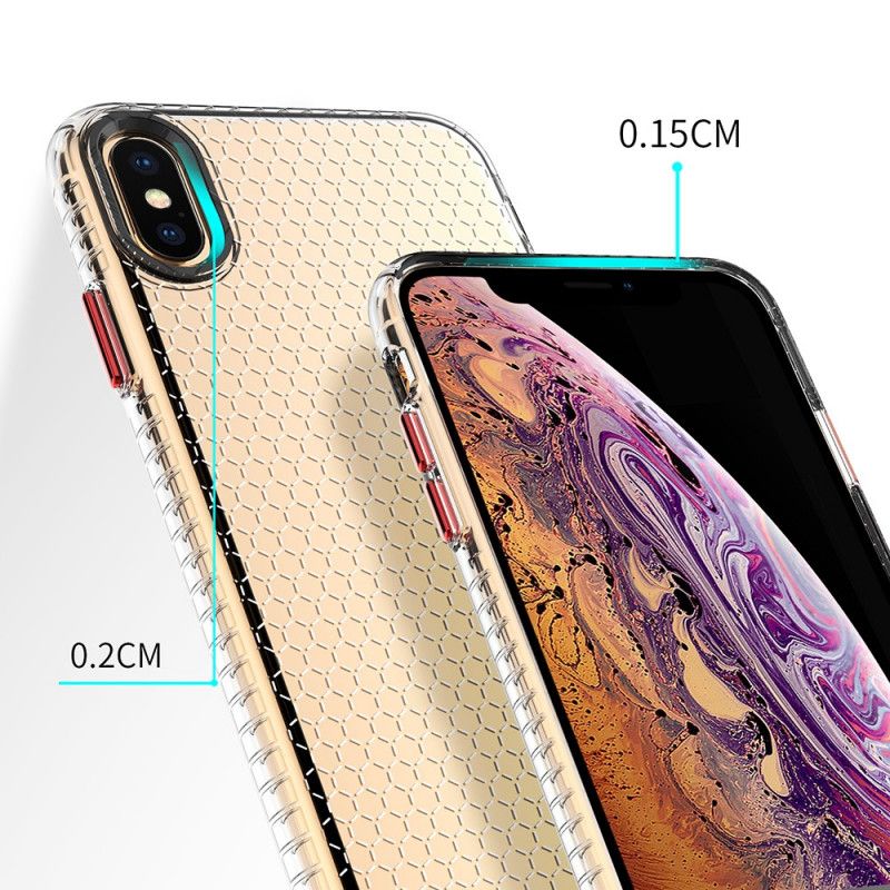 Hülle iPhone XS Max Schwarz Handyhülle Design Wabenstil