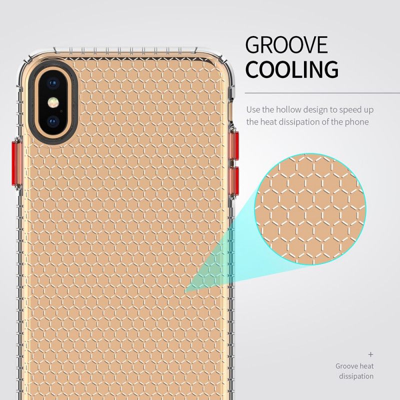 Hülle iPhone XS Max Schwarz Handyhülle Design Wabenstil