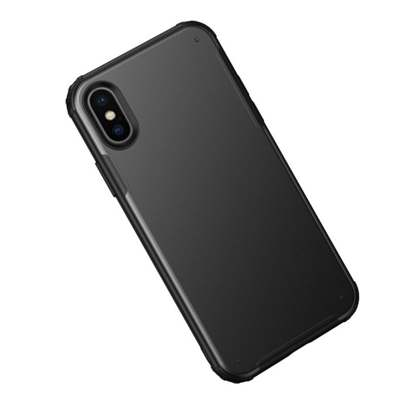 Hülle iPhone XS Max Schwarz Handyhülle Matte Hybride