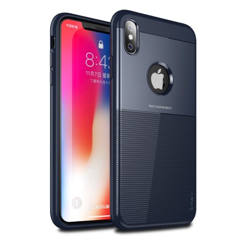 Hülle iPhone XS Max Schwarz Rutschfestes Hybrid-Ipaky