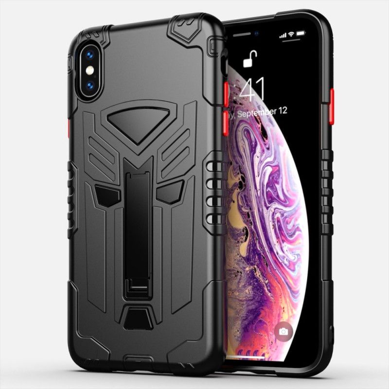 Hülle iPhone XS Max Schwarz Schild Mit Krücke