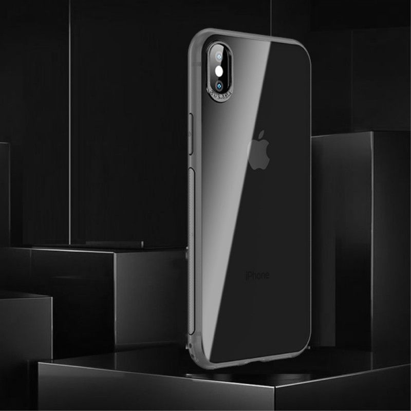 Hülle iPhone XS Max Schwarz Sulada-Linsenschutz Der Schildserie