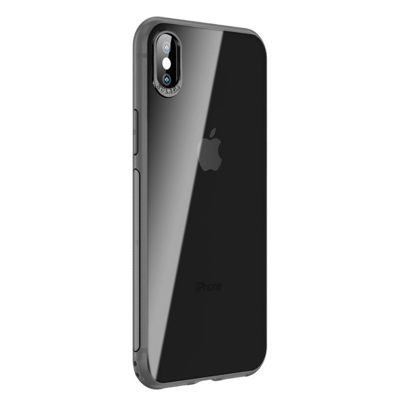 Hülle iPhone XS Max Schwarz Sulada-Linsenschutz Der Schildserie