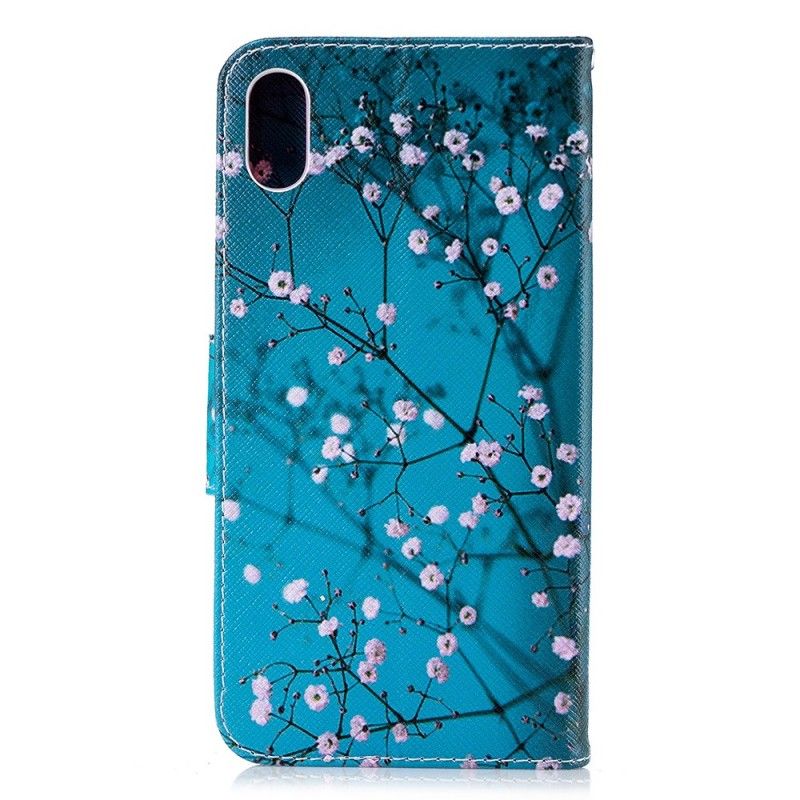 Lederhüllen iPhone XS Max Handyhülle Blühender Baum