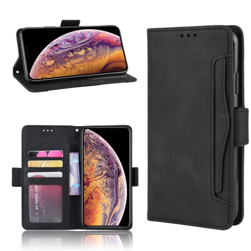 Lederhüllen iPhone XS Max Schwarz Erstklassige Multi-Karte