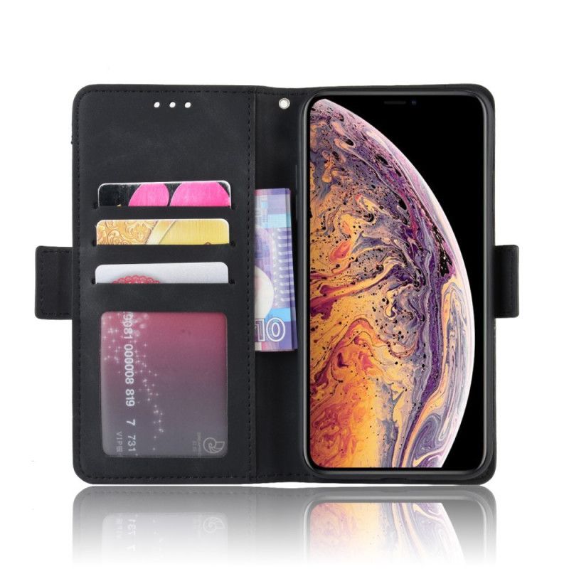 Lederhüllen iPhone XS Max Schwarz Erstklassige Multi-Karte