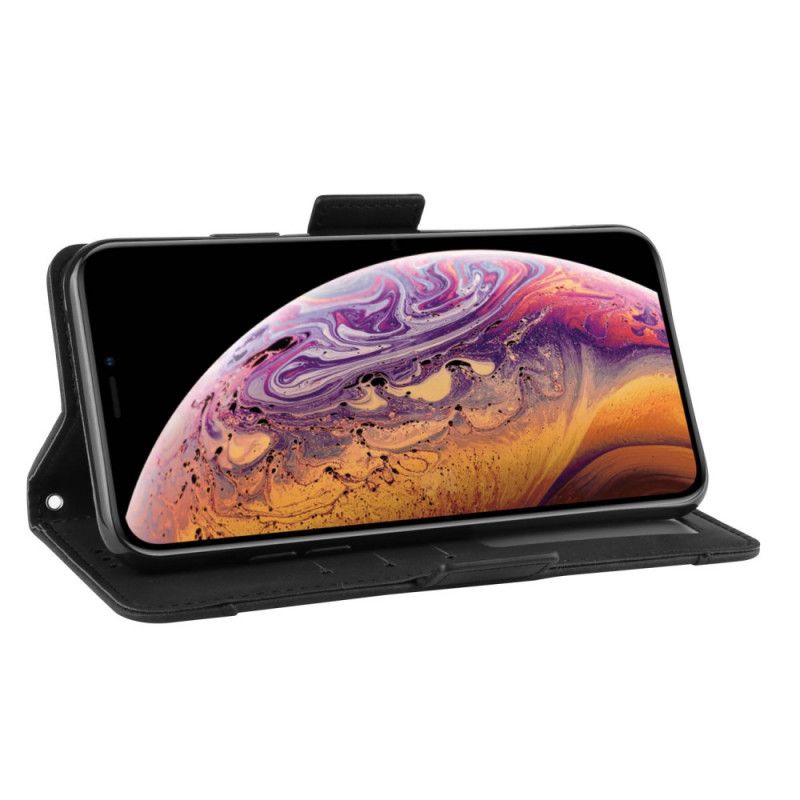 Lederhüllen iPhone XS Max Schwarz Erstklassige Multi-Karte