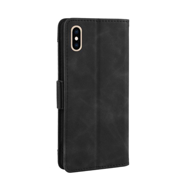 Lederhüllen iPhone XS Max Schwarz Erstklassige Multi-Karte