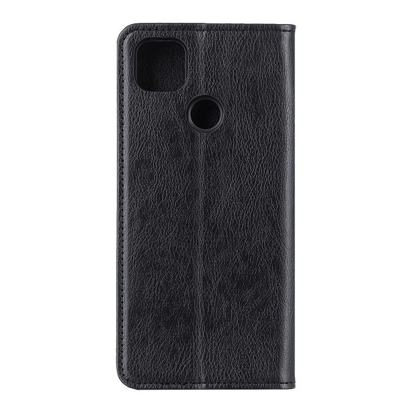 Flip Case Google Pixel 5 Schwarz Business Split Litschileder