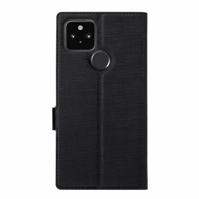 Flip Case Google Pixel 5 Schwarz Texturiertes Vili Dmx