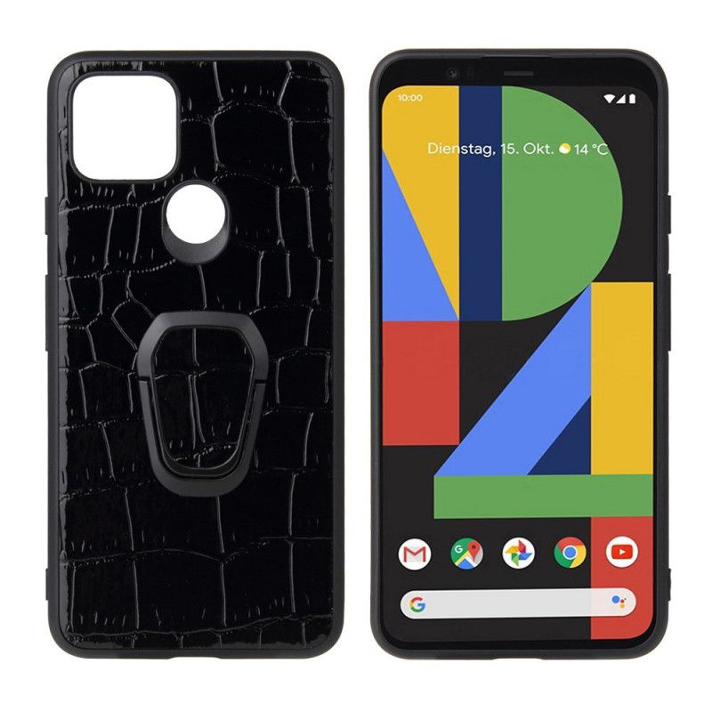 Hülle Google Pixel 5 Krokodilstil Mit Ringhalter