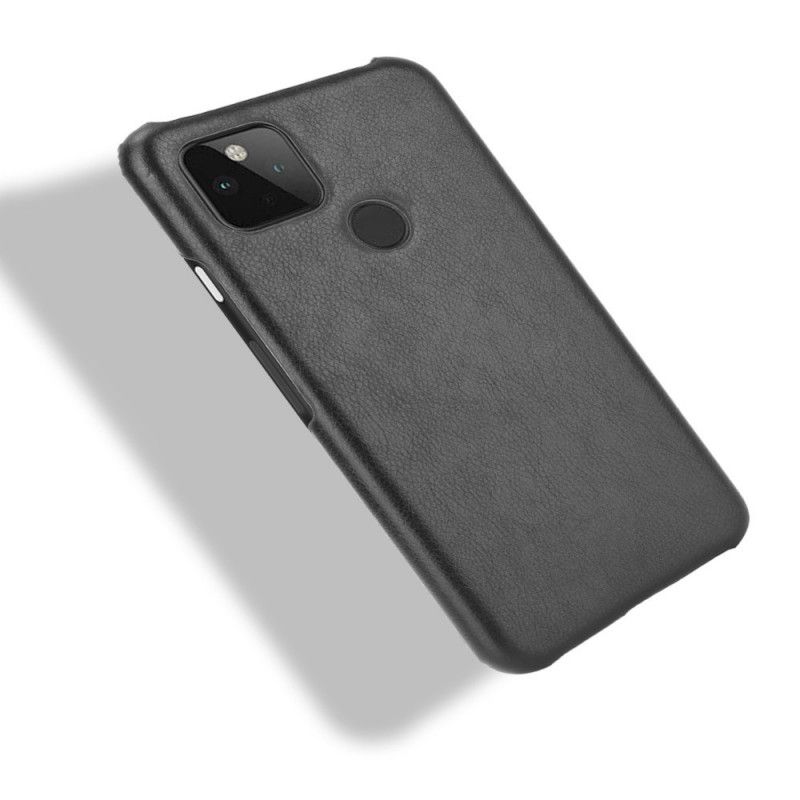 Hülle Google Pixel 5 Schwarz Performance Lychee Ledereffekt