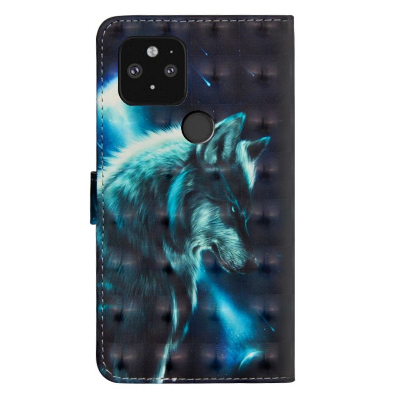 Lederhüllen Für Google Pixel 5 Majestätischer Wolf