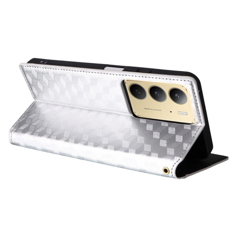 Flip Case Für Realme C75 Rautenmuster