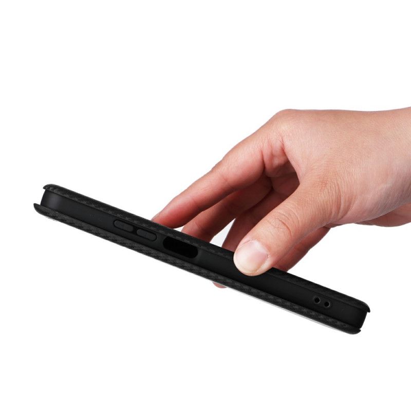 Flip Case Realme C75 Handyhülle Carbonfaser