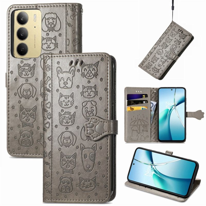 Lederhüllen Für Realme C75 Animierte Tiere