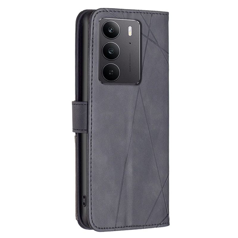 Lederhüllen Für Realme C75 Geometrisches Muster Binfen Color