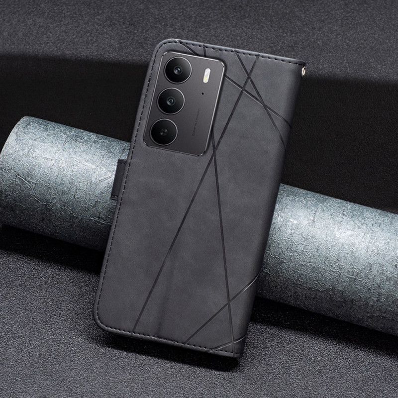 Lederhüllen Für Realme C75 Geometrisches Muster Binfen Color