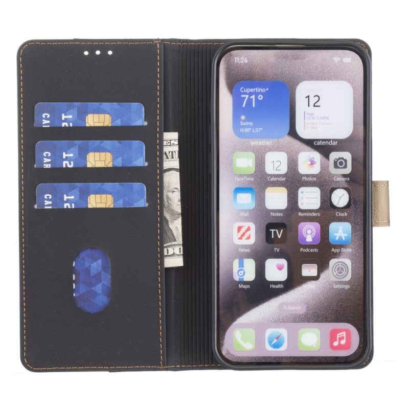 Lederhüllen Für Realme C75 Zweifarbig Binfen Color