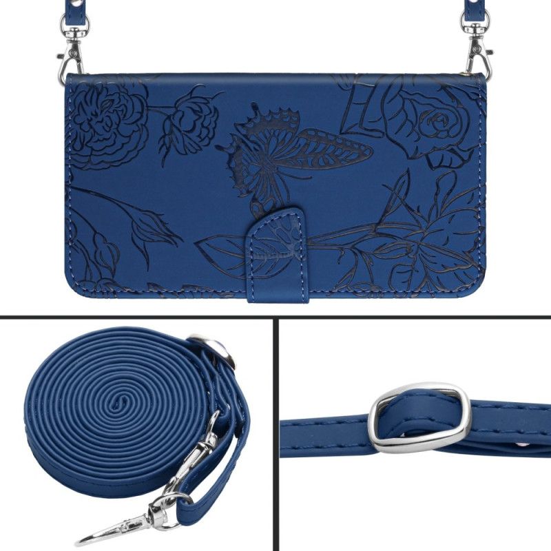 Lederhüllen Realme C75 Handyhülle Umhängetasche Mit Schmetterlingsmuster