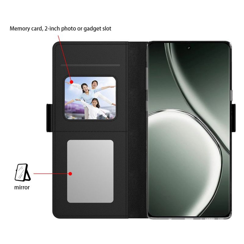 Lederhüllen Realme C75 Spiegel Und Herausnehmbares Kartenetui