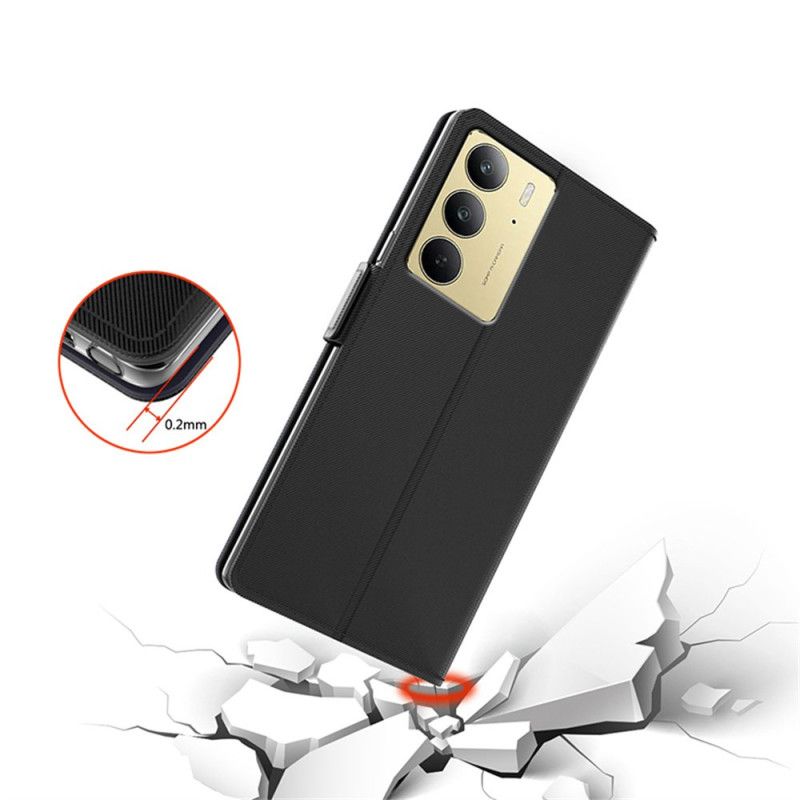 Lederhüllen Realme C75 Spiegel Und Herausnehmbares Kartenetui