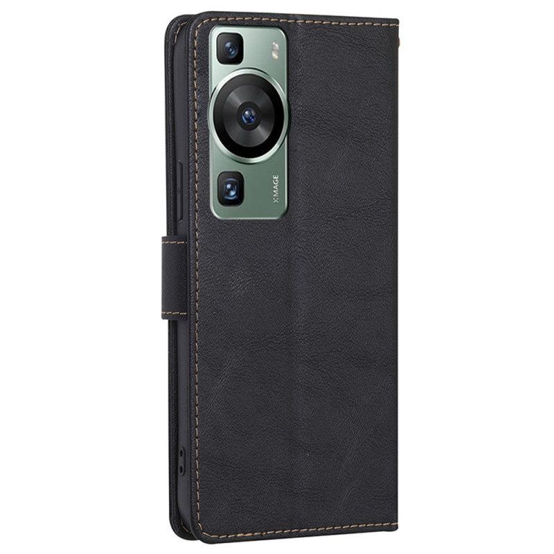 Flip Case Für Huawei P60 Pro Klassisches Rfid