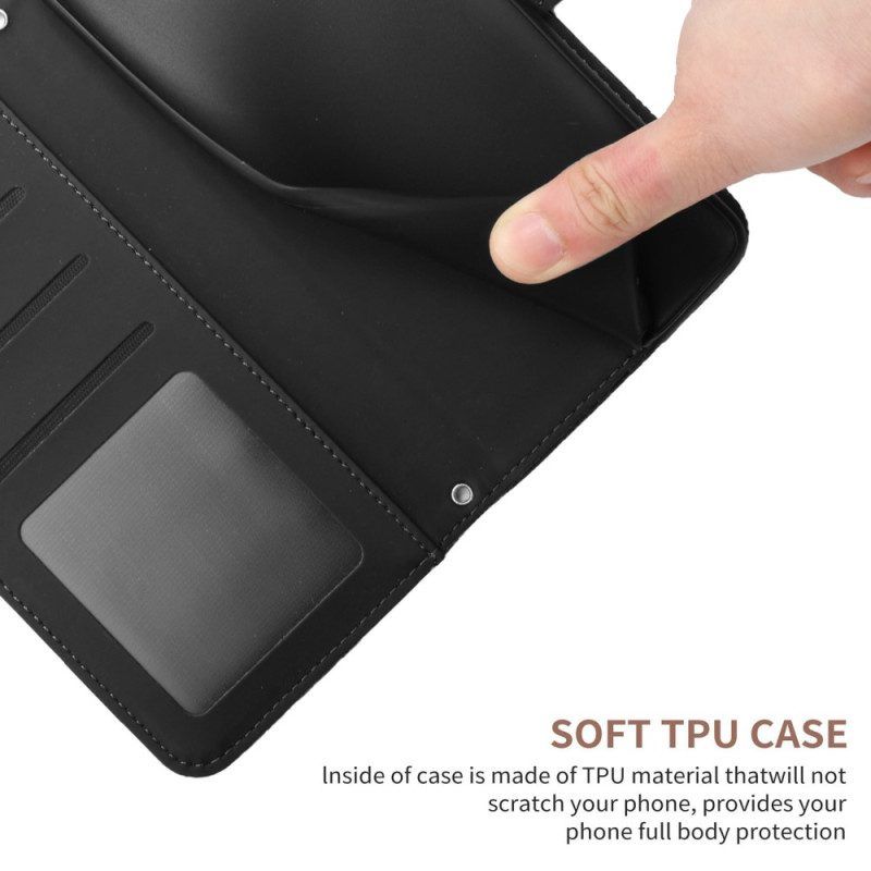 Flip Case Für Huawei P60 Pro Schmetterlinge Mit Schultergurt