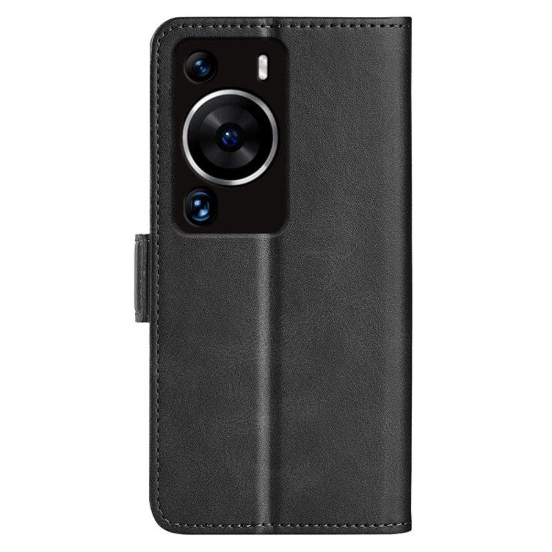 Lederhüllen Für Huawei P60 Pro Flip Case Doppelklappe