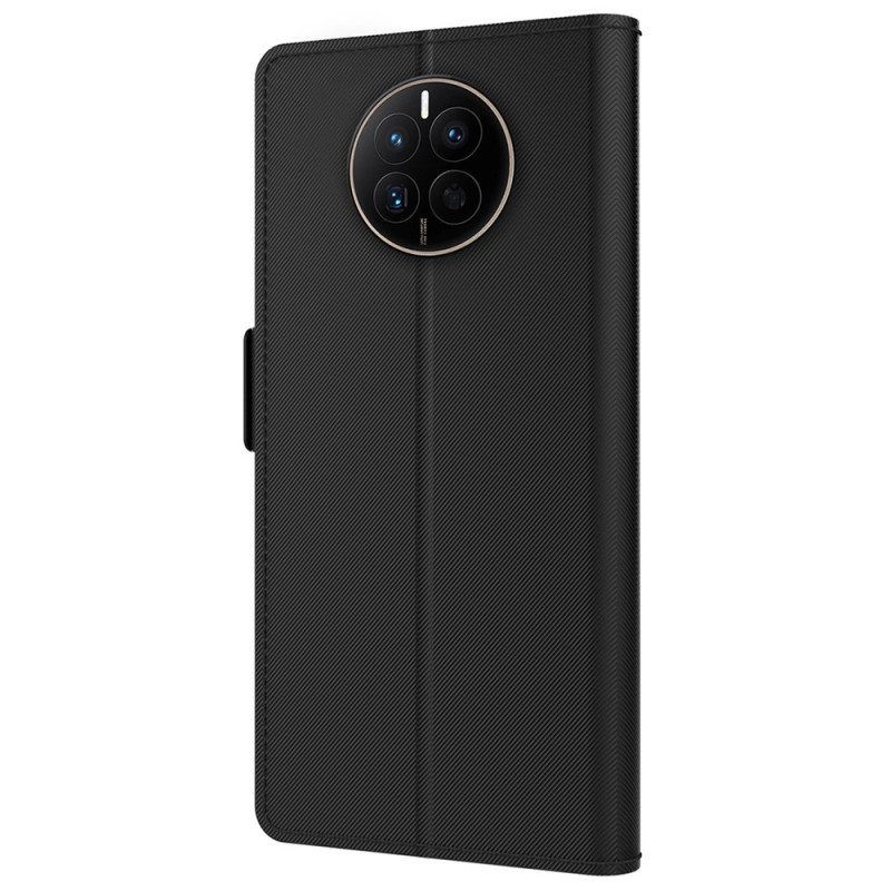 Flip Case Für Huawei Mate 50 Pro Abnehmbarer Spiegel Und Kartenhalter