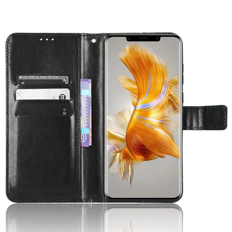 Flip Case Für Huawei Mate 50 Pro Mit Kordel Kunstlederarmband