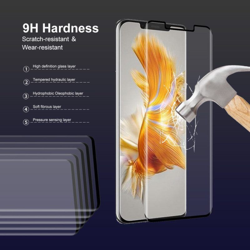 Huawei Mate 50 Pro Displayschutzfolie Aus Gehärtetem Glas Mit Schwarzem Rand