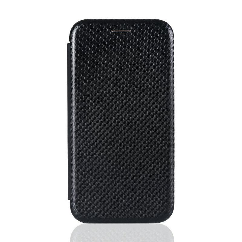 Flip Case Für Samsung Galaxy A42 5G Schwarz Kohlefaser
