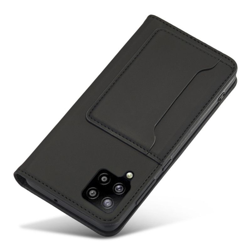 Flip Case Samsung Galaxy A42 5G Schwarz Inhaber Einer Unterstützungskarte