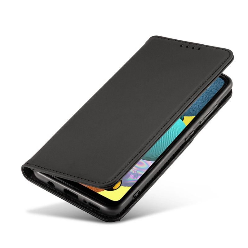 Flip Case Samsung Galaxy A42 5G Schwarz Inhaber Einer Unterstützungskarte
